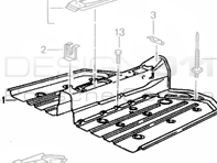 Floor Section Covers Front. Porsche 964 / 993